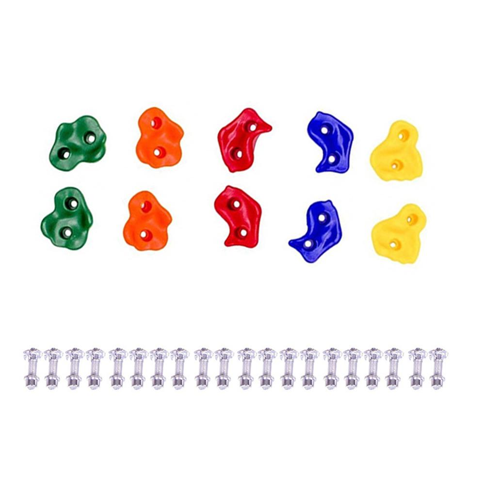 Kids Adult Rock Climbing Toys for Children Sport Wood Wall Stones Plastic Indoor Outdoor Climbing Rock Hand Feet Holds Grip Kits