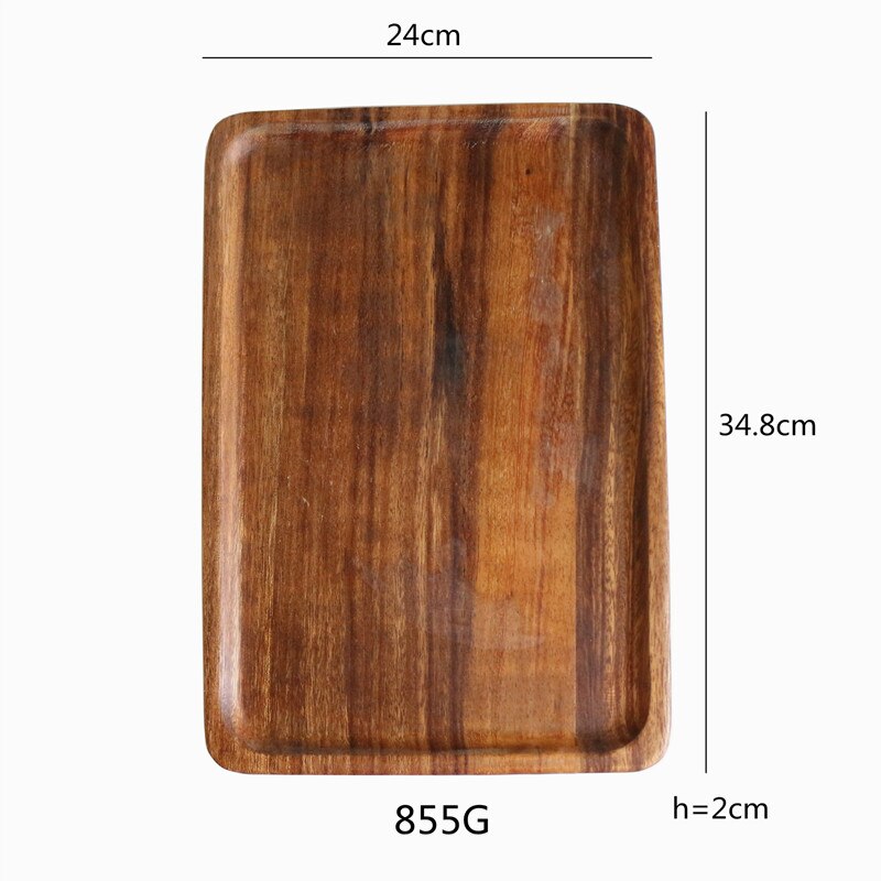 Küche Zeug Schneiden Bord Holz Quadrat/Rechteck/Oval Obst Brot Steak Schneiden Tabletts Platte Pfanne Hacken Bord: D 24x34.8cm