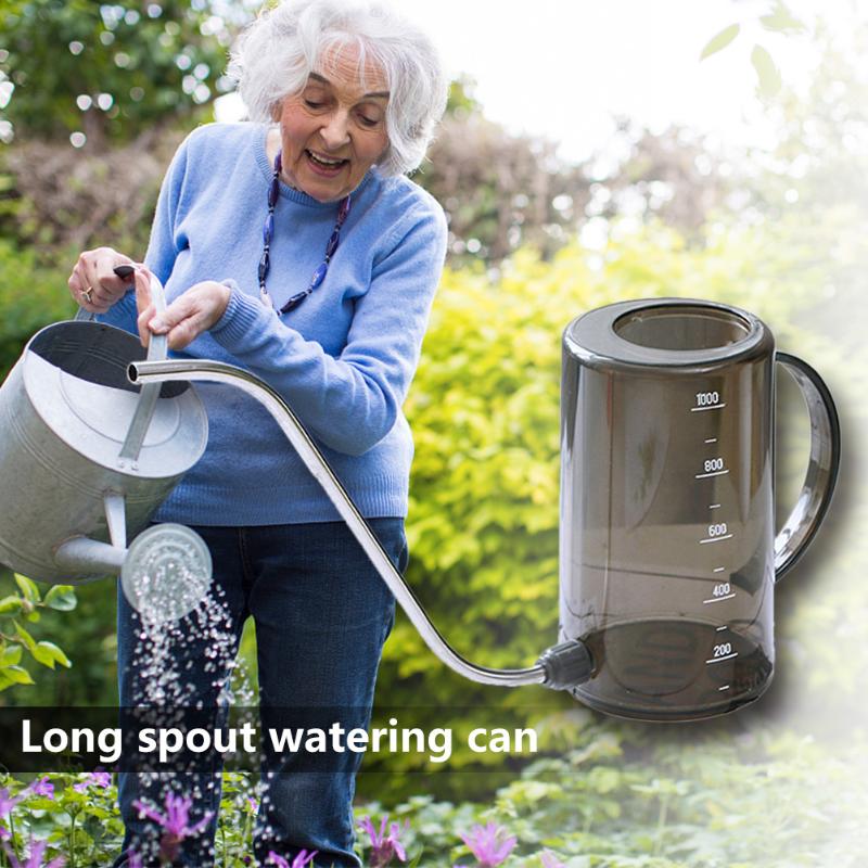 1000Ml Transparante Bloem Sprinkler Lange Mond Rvs Gieter