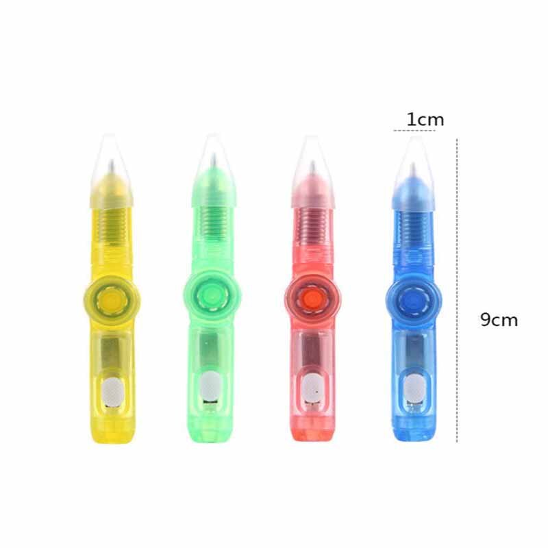 2Pcs LED Spinning Penna Penna A Sfera Fidget Spinner Mano Top Bagliore Nel Buio Luce EDC Lo Stress Relief Giocattoli Per Bambini forniture di Scuola del Regalo del giocattolo