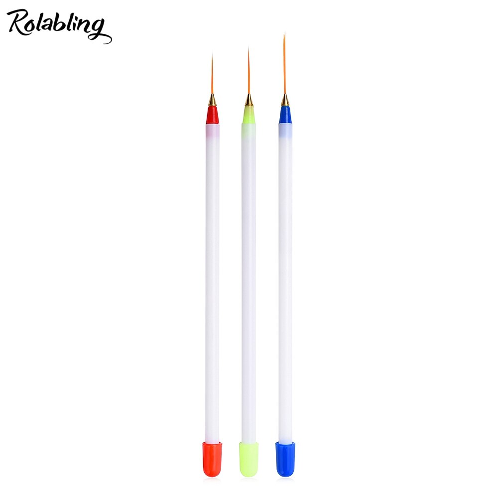 Rullande akryl nail art borste set uv gel målning teckning penslar nagel borste set manikyr gel borste nagel konst verktyg liner penna