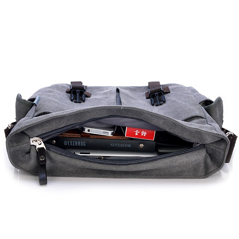 Canvas Tas Mannen Grote Capaciteit Messenger Bag Mannen Mode Een Schouder Differentieel Zak