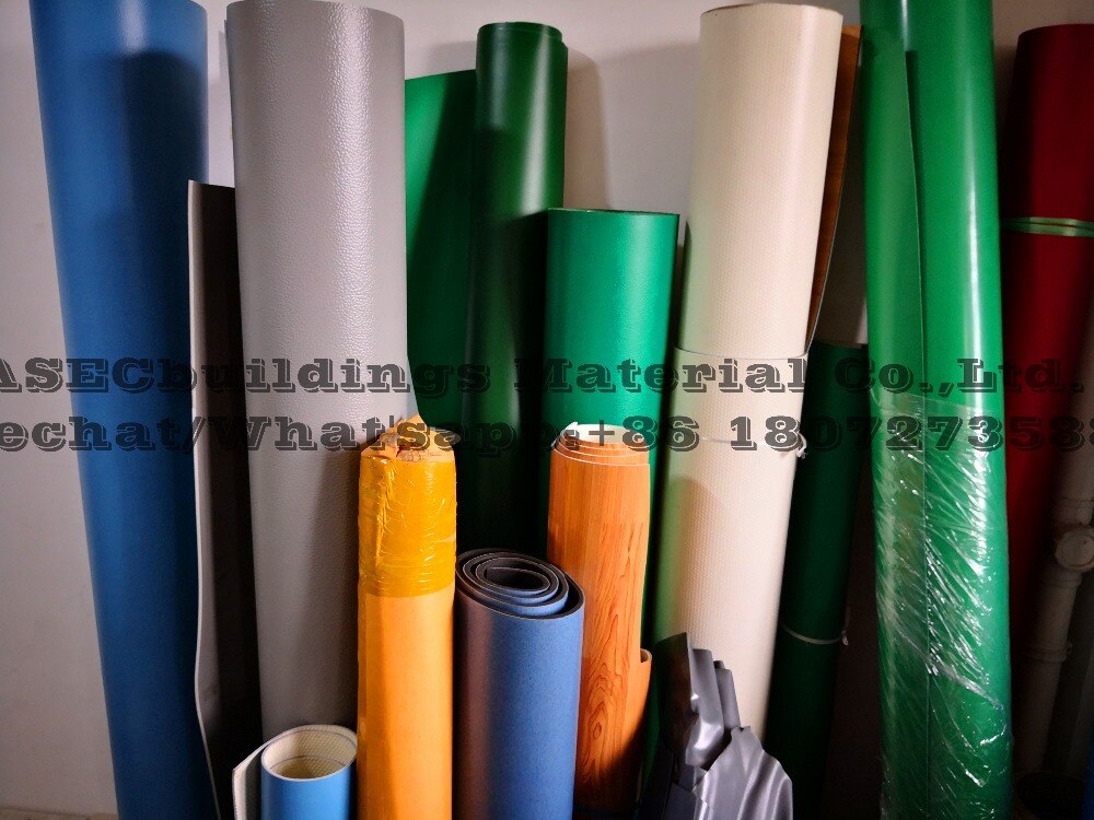 Heterogenous Equivalent Outdoors vinyl Laminate flooring roll Sports Flooring PVC/LVT/LVP/WPC/SPC Plastic Composite Material