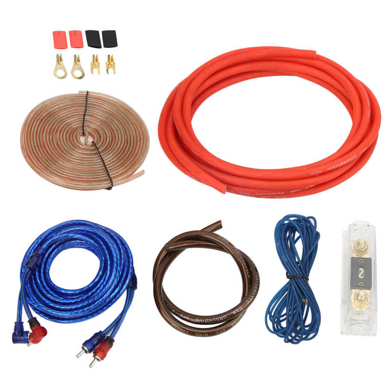 Car Audio Wiring Kit High Temperature Resistance Power Amplifier Installation Kit Flame Retardant for Subwoofer for Speaker