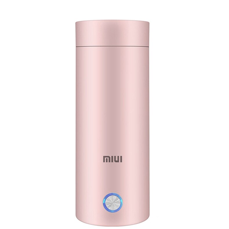 Hervidor de agua eléctrico portátil de 400ml, hervidor de agua inteligente para viaje, té y café, hervidor de agua para mantener el calor, electrodomésticos de cocina: GE  PLUG / Rosa