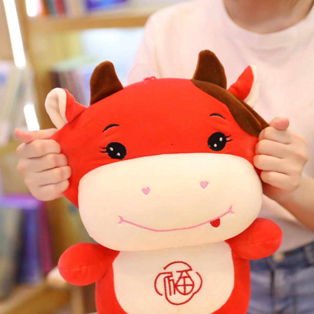 20/30Cm Leuke Chinese Ox Vee Knuffel Mascotte Kalf Knuffel Kid