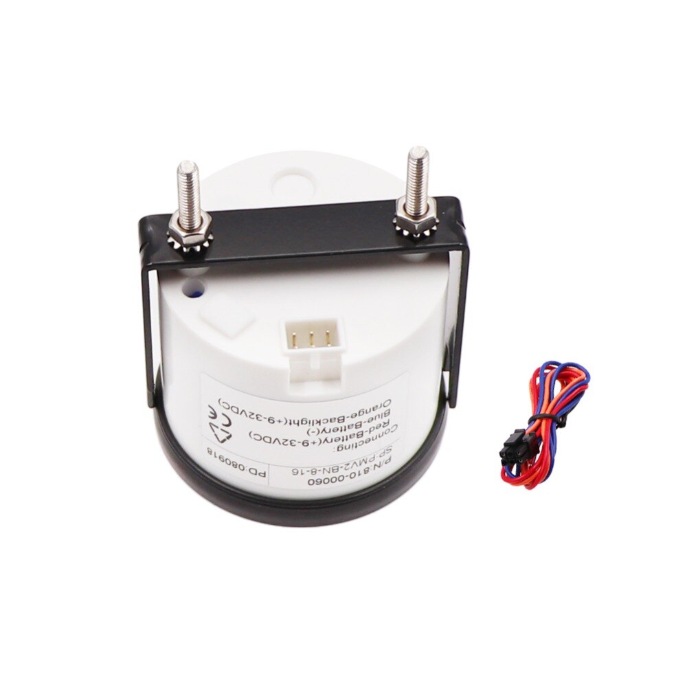 Universell marin båt bil voltmeter mätare 9 ~ 32 v arbetsspänning 52 mm vattentät spänningsindikator med röd bakgrundsbelysning