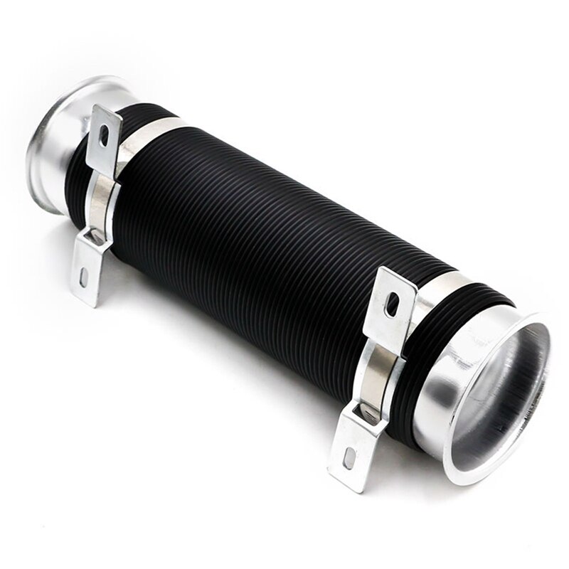 3 "76mm Auto Luft Aufnahme Rohr Kalt Luftführung Futter Schlauch Rohr flexibel Auto Änderung Rohr Luftfilter ansaugrohr Für Universal-: Silber-