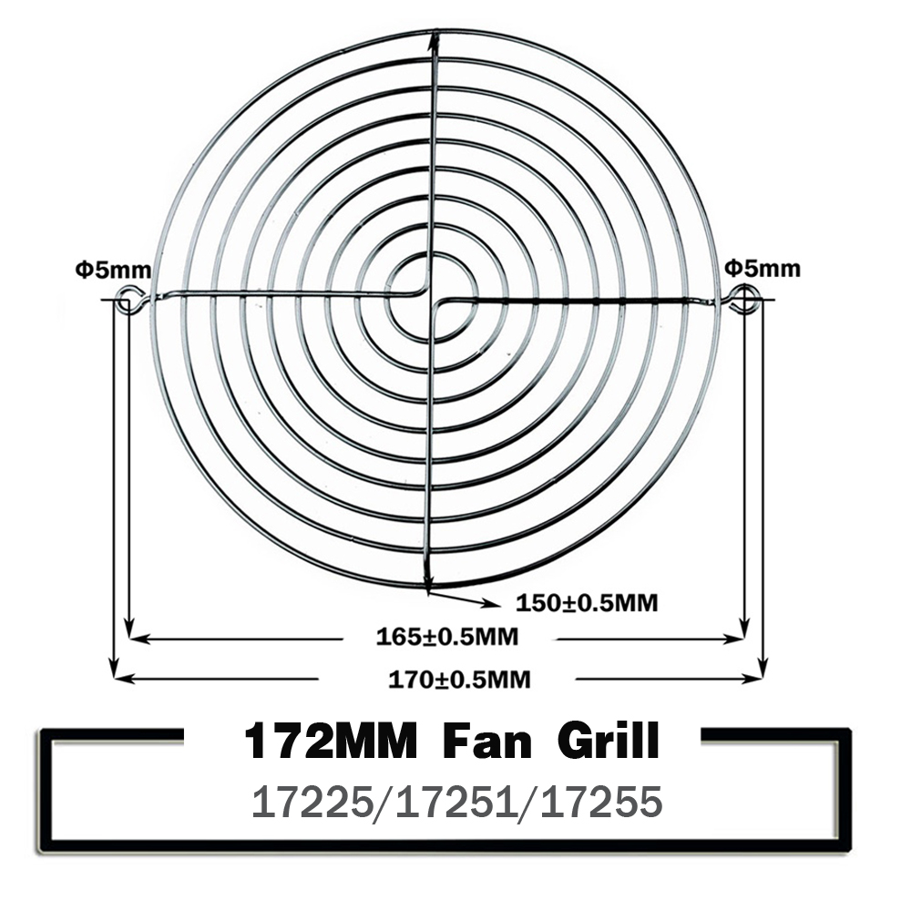 Griglia per ventola di raffreddamento Reti in ferro metallico per ventola del computer 30mm 40mm 50mm 60mm 70mm 80mm 90mm 120mm 135mm 140mm 170mm 200mm Griglia per ventola: 1mm / Cielo Blu