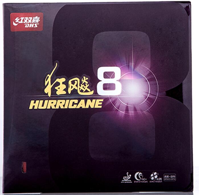 Original DHS Hurricane 8 For Ball High Tacky-Speed Table Tennis Rubber/ Ping Pong Rubber