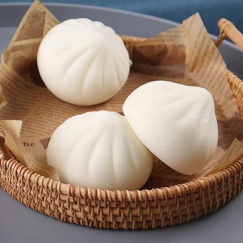 Simulazione panini al vapore spremere giocattoli aumento lento Antistress giocattoli Squishy modello di gnocchi palla Antistress