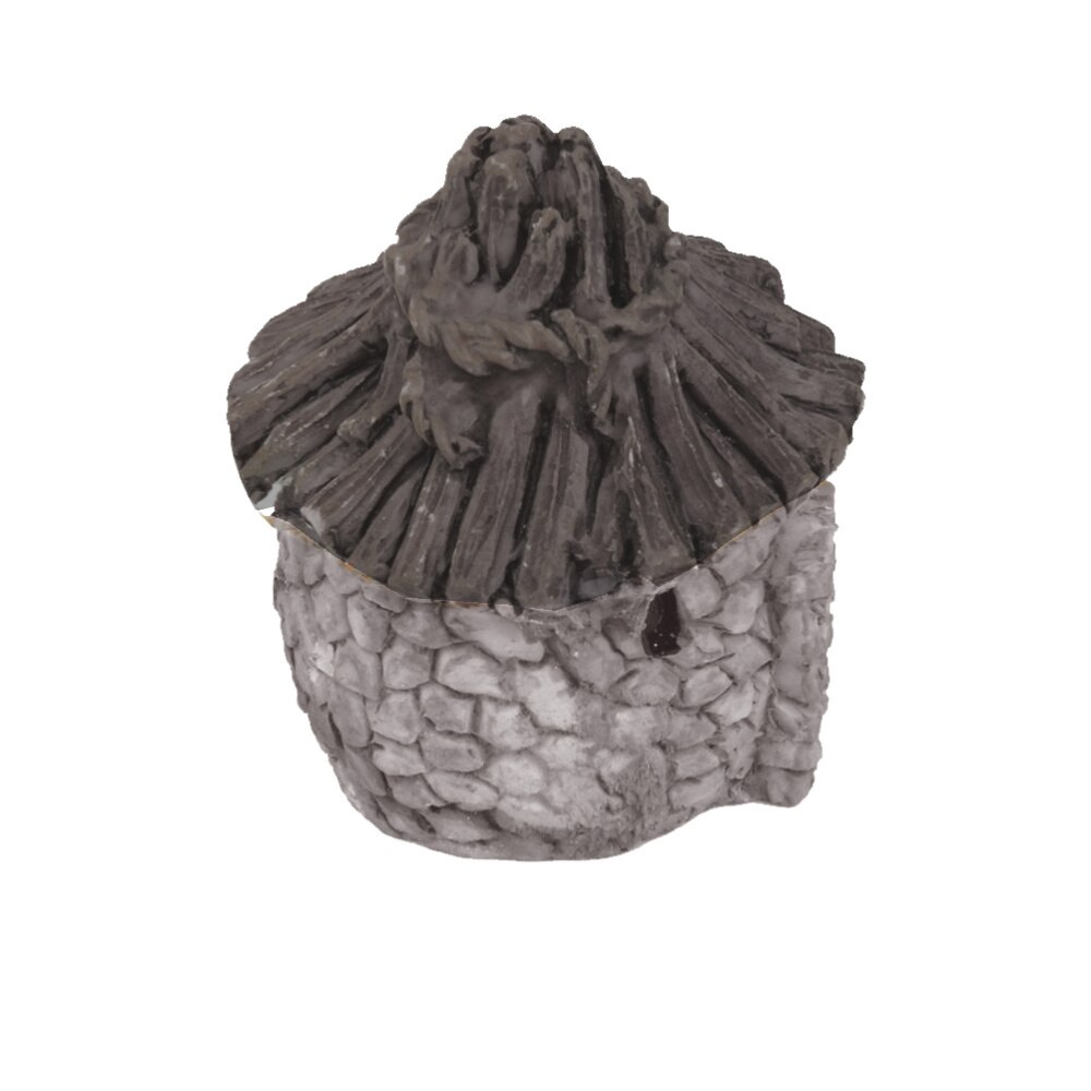 Aquarium Fish Tank Ornament Hars Rieten Huisje Mini Landschap Decoratie 4.3X2.5Cm Licht Paars