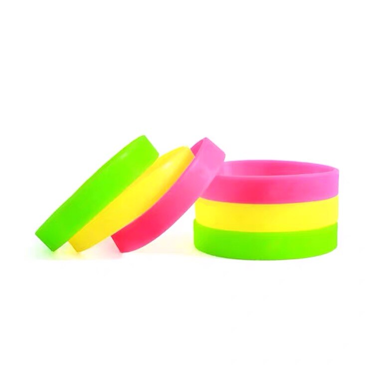 Silicone Rubber Wristband Flexible Wrist Band Cuff Bracelet Sports Casual Bangle For Women Men 12 Colors Bracelet