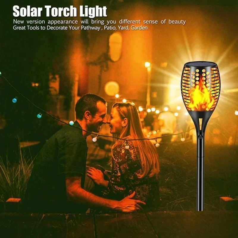 4/2/1Pcs Solar Flamme Lichter Taschenlampe Flackern Licht Wasserdicht Garten Dekoration Im Freien Rasen Tiki Led Pfad Yard terrasse Boden Lampe