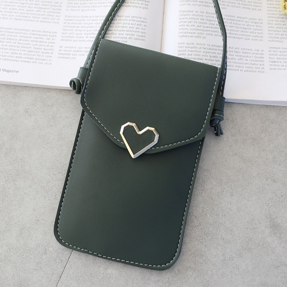 Women Purses Solid Color Leather Shoulder Strap Bag Mobile Phone Big Card Holders Wallet Handbag Pockets for Girls: style2 07