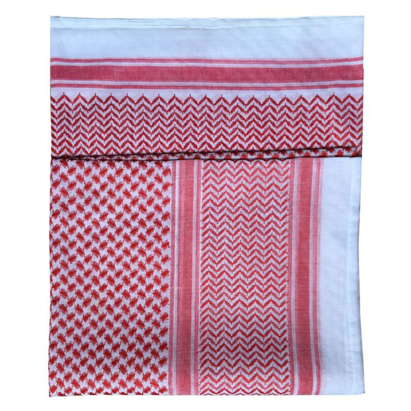140x140CM, para hombre turbante, sombrero musulmán árabe, Dubai, Retro geométrico, ondulado, Jacquard, bufanda chal cuadrado, Hijab Islámico: Red