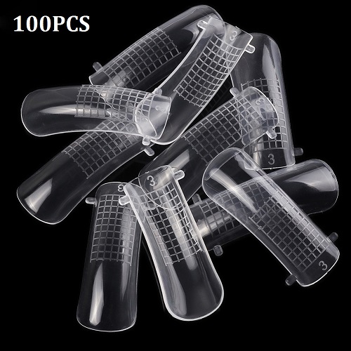 20/50/100Pcs Valse Nagel Tips Kleur Kaart Manicure Nail Art Praktijk Slice Board Roze Clear Natuurlijke ring DIY Nail Display Gereedschap: 07