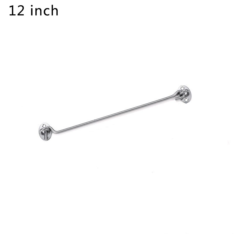 Cabin Hook Eye Door Latch ate Door Swivel Window Latch Holder Stainless Steel Cabin Shed Gate Door Latch Silent Holder Silver: 6