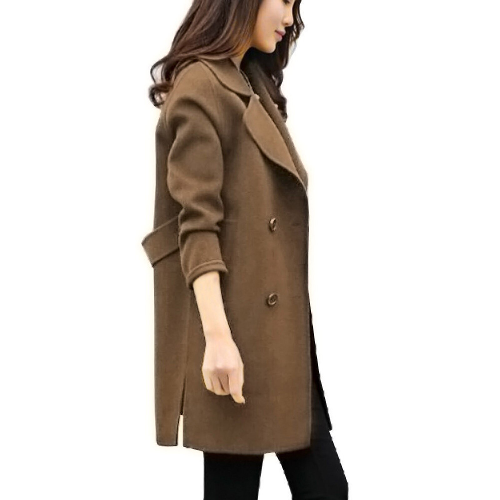 Veste Femme Jaqueta Feminina femmes automne hiver Veste Veste décontractée Parka Cardigan mince manteau pardessus Chaquetas Mujer: Coffee / XXL