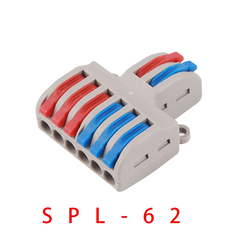 Klemrække to i fire / seks ud hurtig tilslutning gren universal kabel konnektor stik led lampe mini hurtig wire spl -42/62