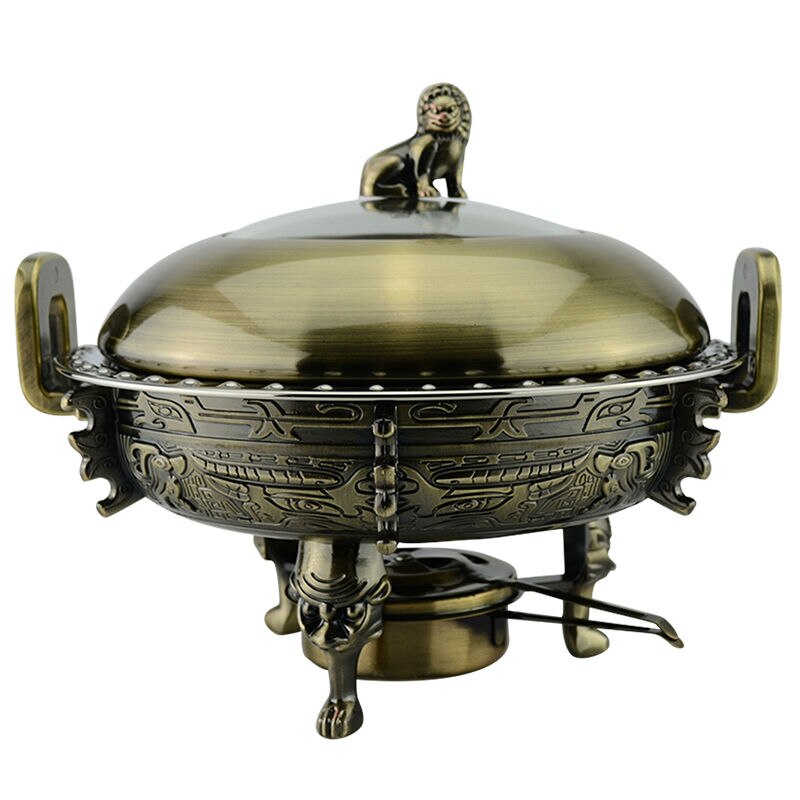 Mini olla para acampar al aire libre, estufa de Alcohol para Hotel, olla pequeña de acero inoxidable, horno de comida, plato pequeño de chaffy