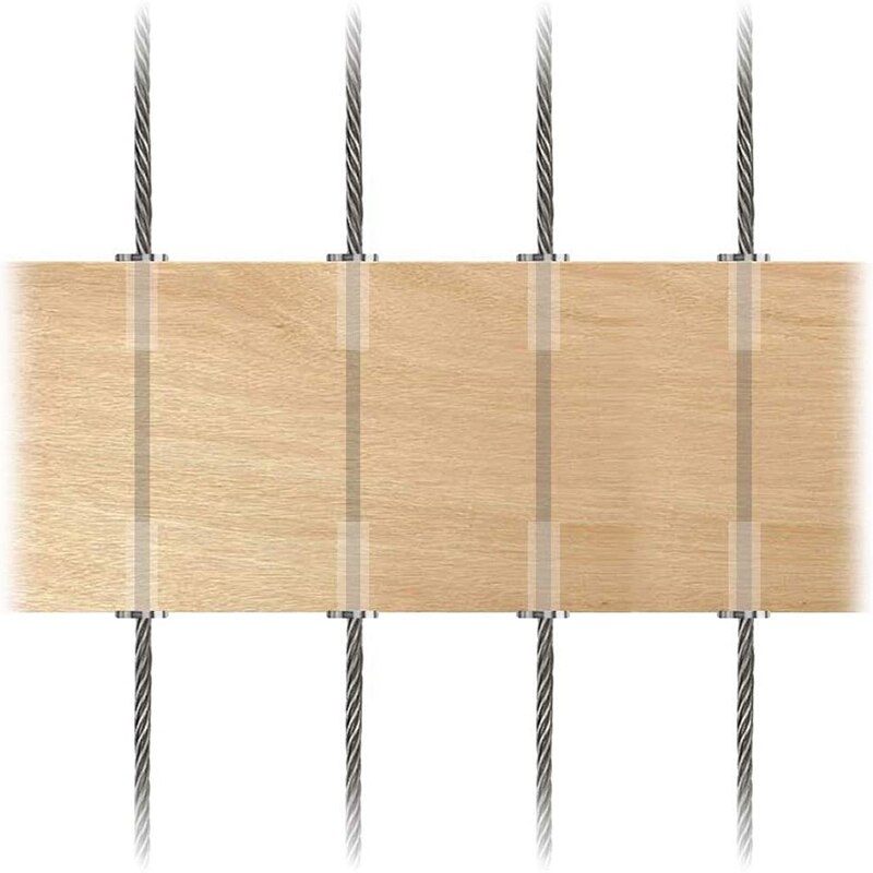 TOP 20Pcs Stainless Steel Protector Sleeves Protective Sleeves Grommet Kit for 1/8inch Wire Rope Cable Railing, DIY Balustrade T