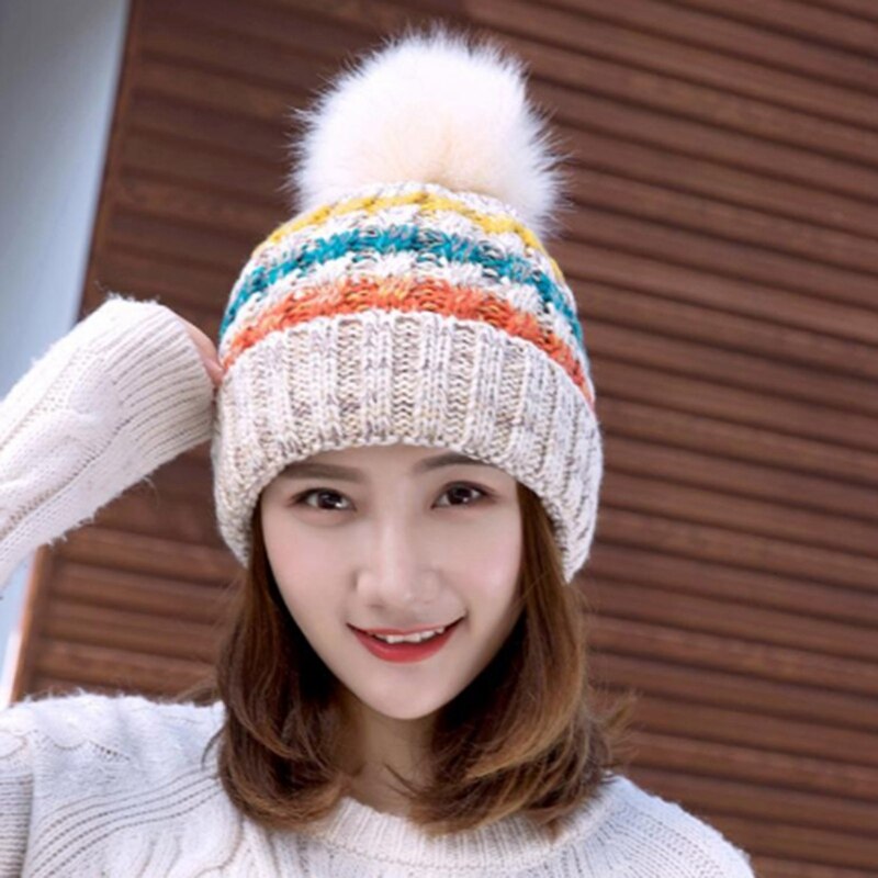 Cable Knitted Bobble Hat Plain Mens Womens Kids Beanie Warm Winter Pom Wooly Cap: HT9594BG
