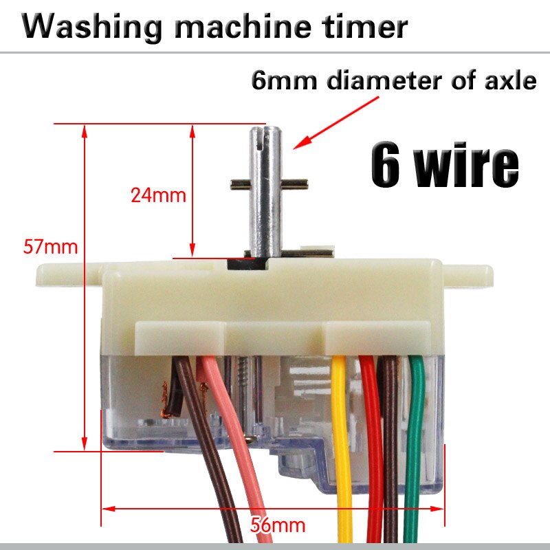 6 wire 180 degree washing machine timer Washing machine timer switch Wash timer Semi-automatic double-cylinder washing machine