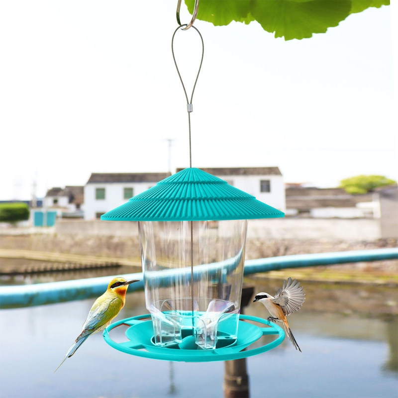 Outdoor Bird Feeder Hanging Wild Bird Feeders for Outside Squirrel Proof Large Capacity Bird Feeders Suitable for Most Birdseeds