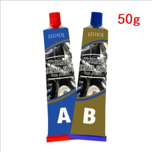 Cola para tanque de combustível de automóvel, cola para conserto de tanque de combustível, rodízios, cola para reparação, resistência à temperatura e óleo: 50g
