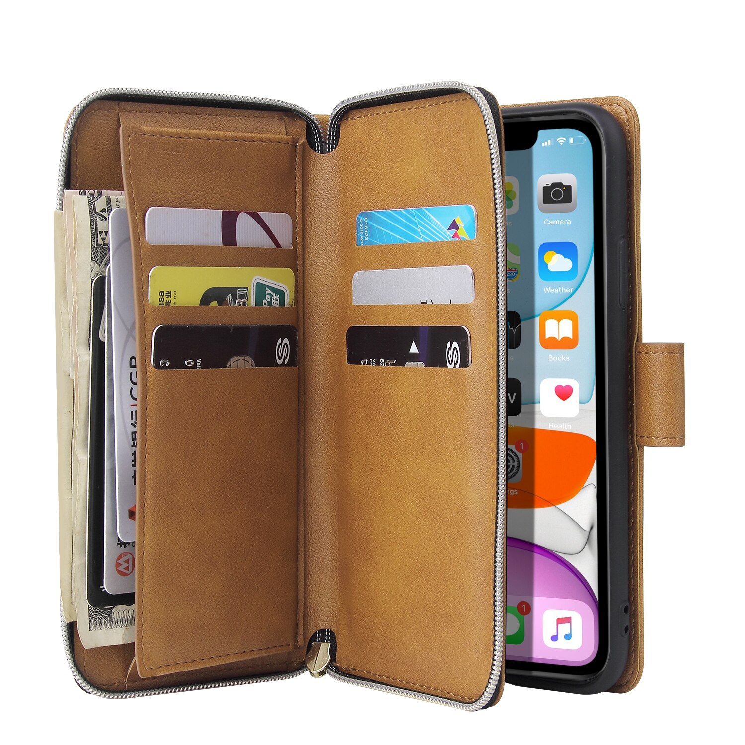 Zipper Case Luxury Leather Flip Wallet Cover For LG Velvet LM-G900N LM-G900EM LMG910EMW Case Phone Card Slot Phone Cover Bag