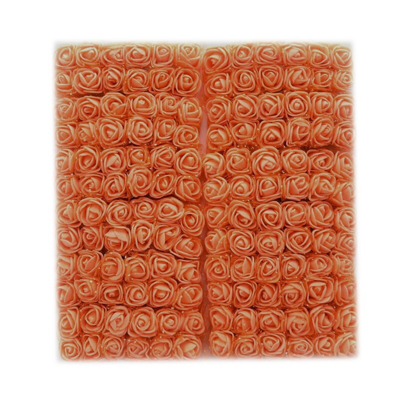 144 stk skum farverige kunstige pe skum rose blomster brudebuket hjem bryllup indretning scrapbooking diy forsyninger: Orange