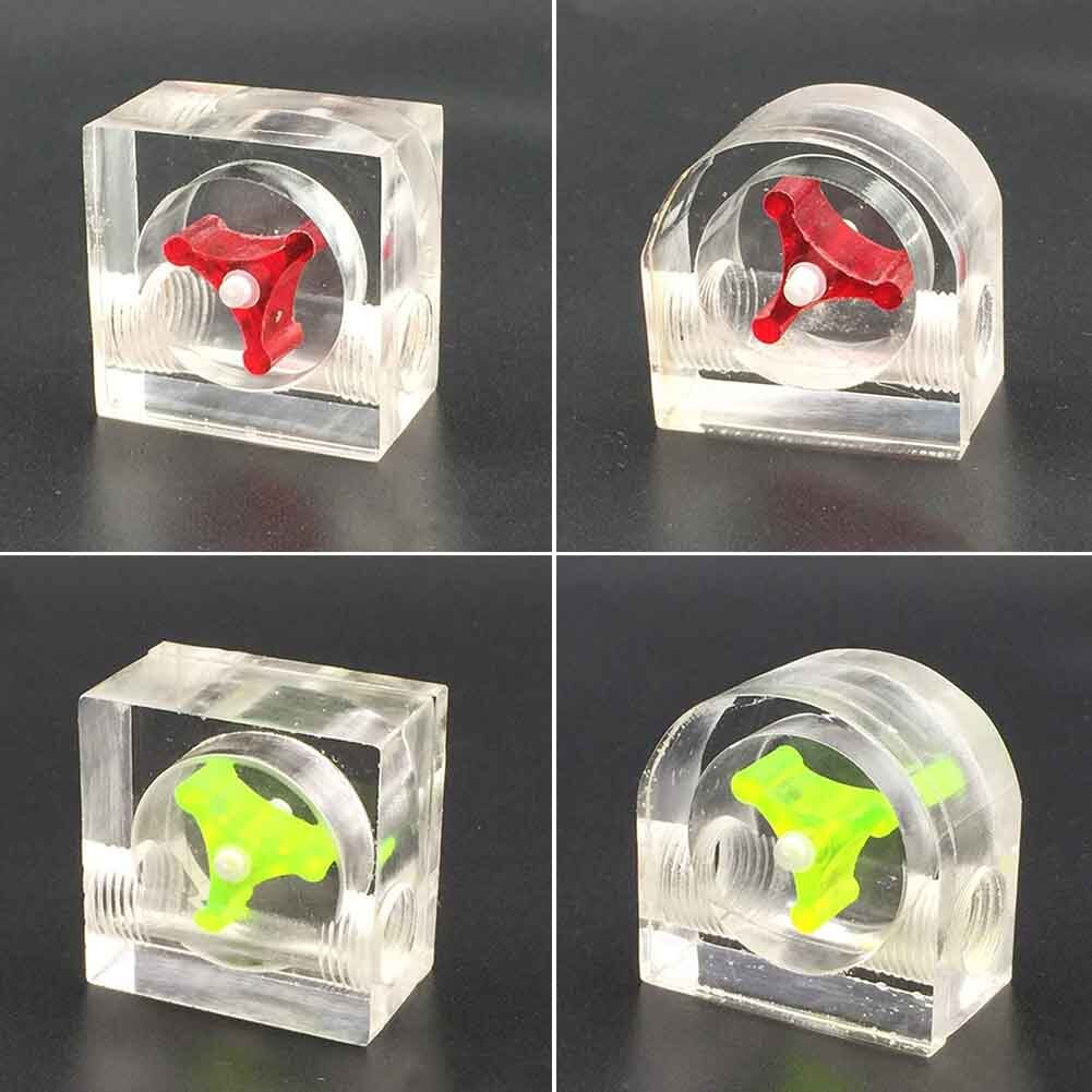 2 Way G1/4 Thread Acrylic Indicator Flow Meter Office 3 Impeller Home Monitoring Liquid Polished Surface For PC Water Cooling