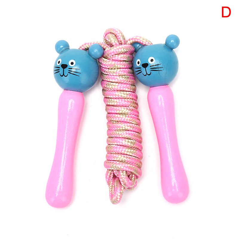 Animals Rope 1.98M/2.18M Lovely Cartoon Wood Handle Kids Children Skipping Jump Rope Sport Exercise Tool: D