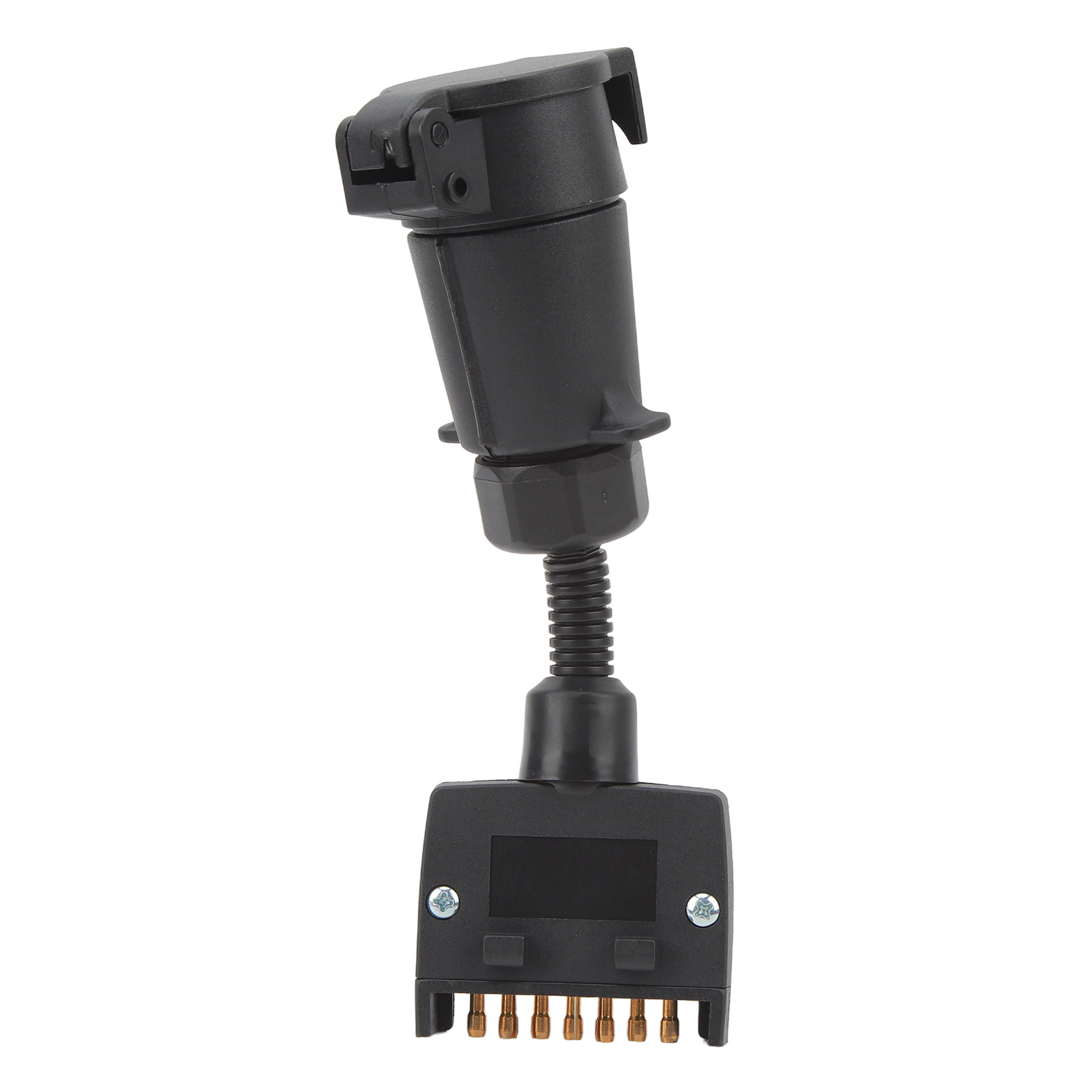 Adaptador de enchufe redondo para remolque, Conector de cableado Simple de 7 pines, hembra a macho plano, para caravana y barco