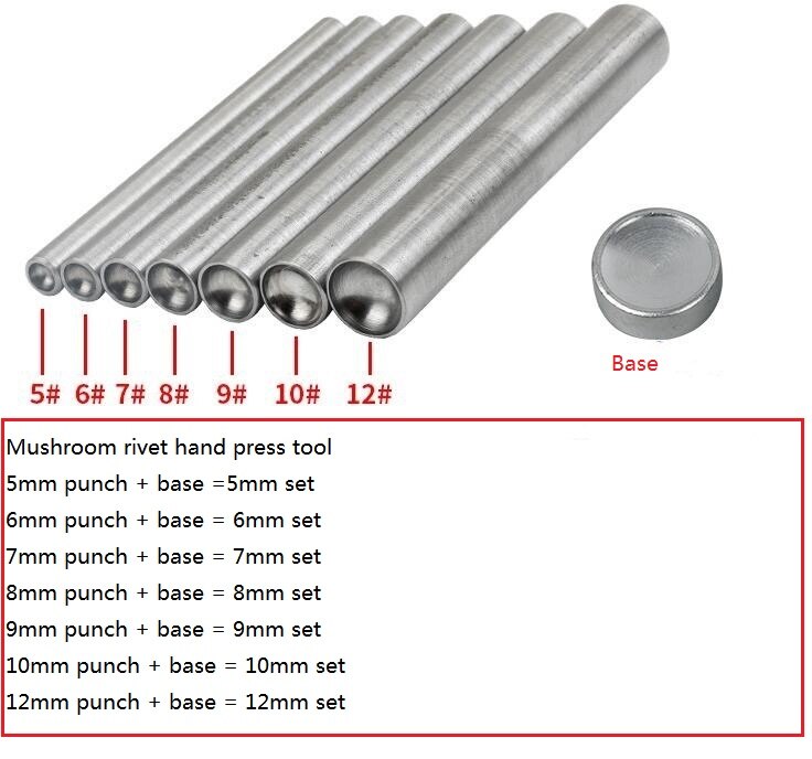 Dubbla lock nitar inställningsverktyg enkla lock snap nit punch setter handverktyg stål spikpinnar för läder hantverk plagg sko diy