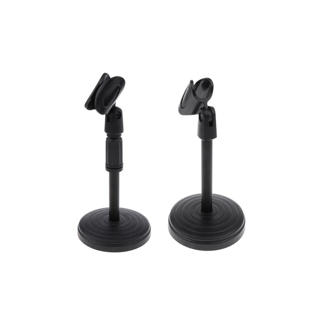 Desktop Microphone Stand Tabletop Clip Holder Mount for Meetings Lectures Podcasts