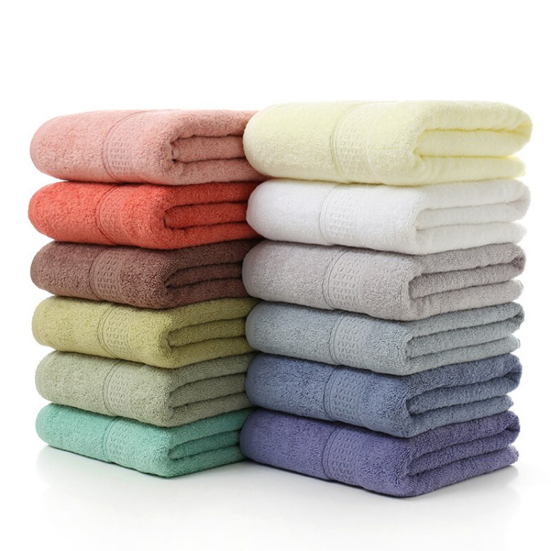 Badhanddoek Plain Japanse Puur Katoen 70*140Cm Zachte Vierkante Handdoek Badkamer Dubbele Handdoek Dik Haar Handdoek Machine wasbaar