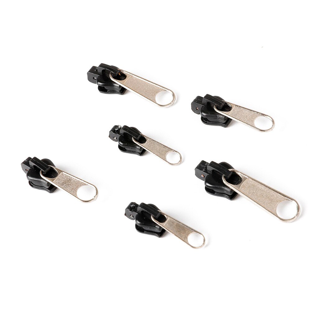 6pcs Fix Zipper DIY Zip Slider Repair Kit Replacement For Zip Fastenings Sewing Tailor Tools Clothing Accessories Size 2.8-3.6cm