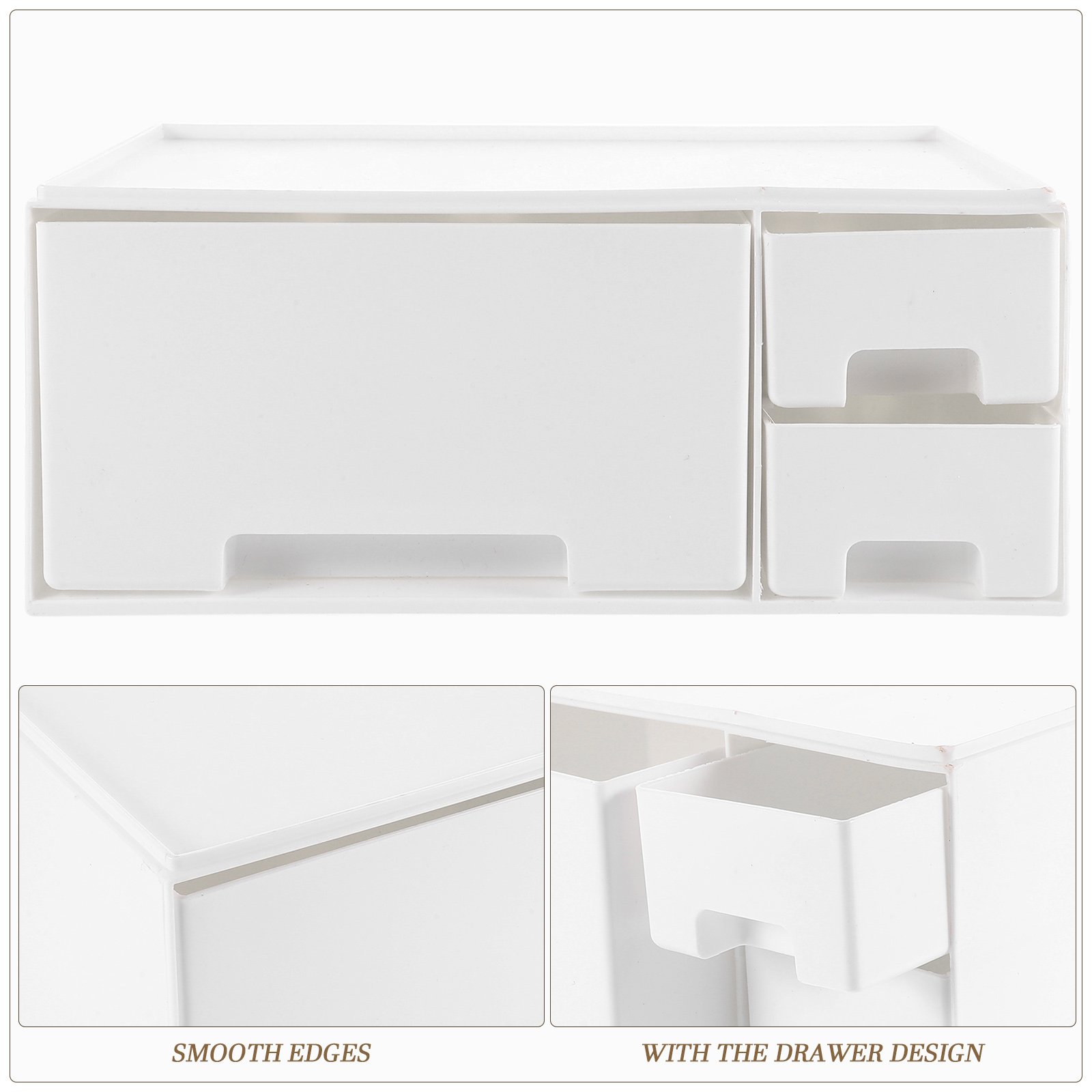 Computer Heightened Shelf Monitor Display Holder Tablet Storage Shelves Desk Stand Rack with Drawer Plastic Abs Laptop Elevated