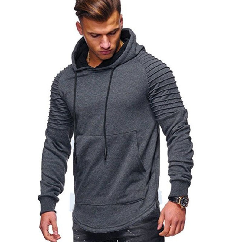 Jaqueta esportiva masculina para outono, suéter listrado com manga raglan com capuz, jaqueta casual para academia, plus size: XXXL / dark gray