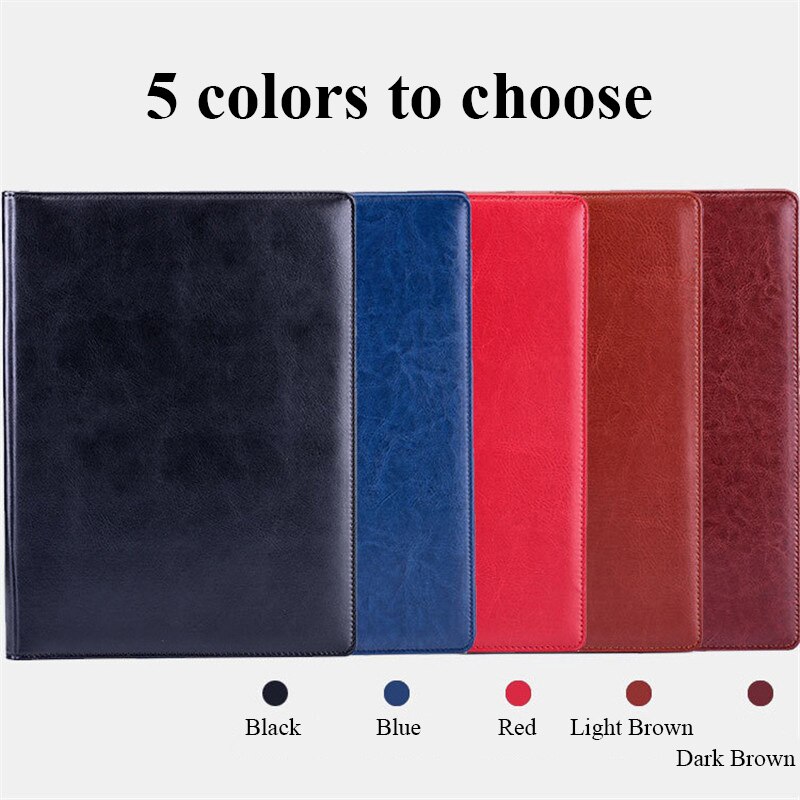 Carpeta de archivos A4 de cuero PU multifunción, calculadora, organizador de escritorio, accesorios de oficina, administrador, almohadilla para documentos, maletín, bolsa Padfolio
