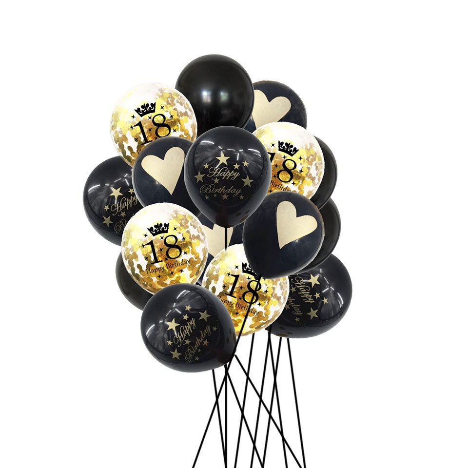 16 pièces 10 pouces 12 pouces Multi Air Ballons Joyeux Anniversaire Décorations De Fête Enfants Adultes Numéro Ballon bricolage Fournitures De Fête