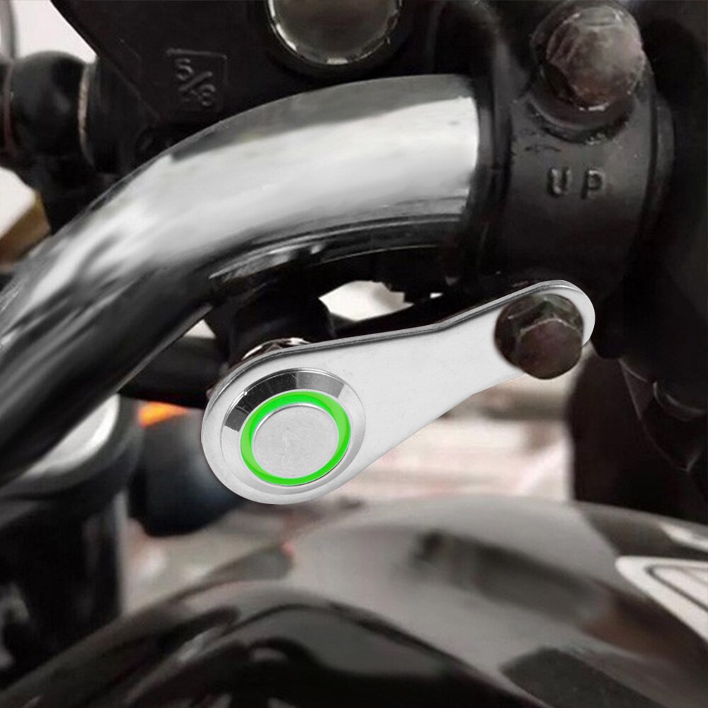 Interrupteurs étanches pour guidon de moto, en acier inoxydable LED, marche-arrêt, montage réglable, bouton étanche, phare DC12V