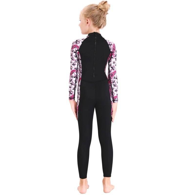 Enfants filles garçons combinaison de plongée Anti-preuve combinaison enfants garder au une-pièce manches longues maillot de bain 1