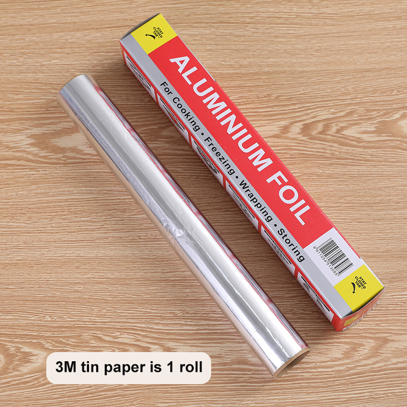 Grill tennfolie bakverktyg japansk stil grill aluminiumfolie papper tennfolie grillpapper bakpapper lindad tennfolie: 3m