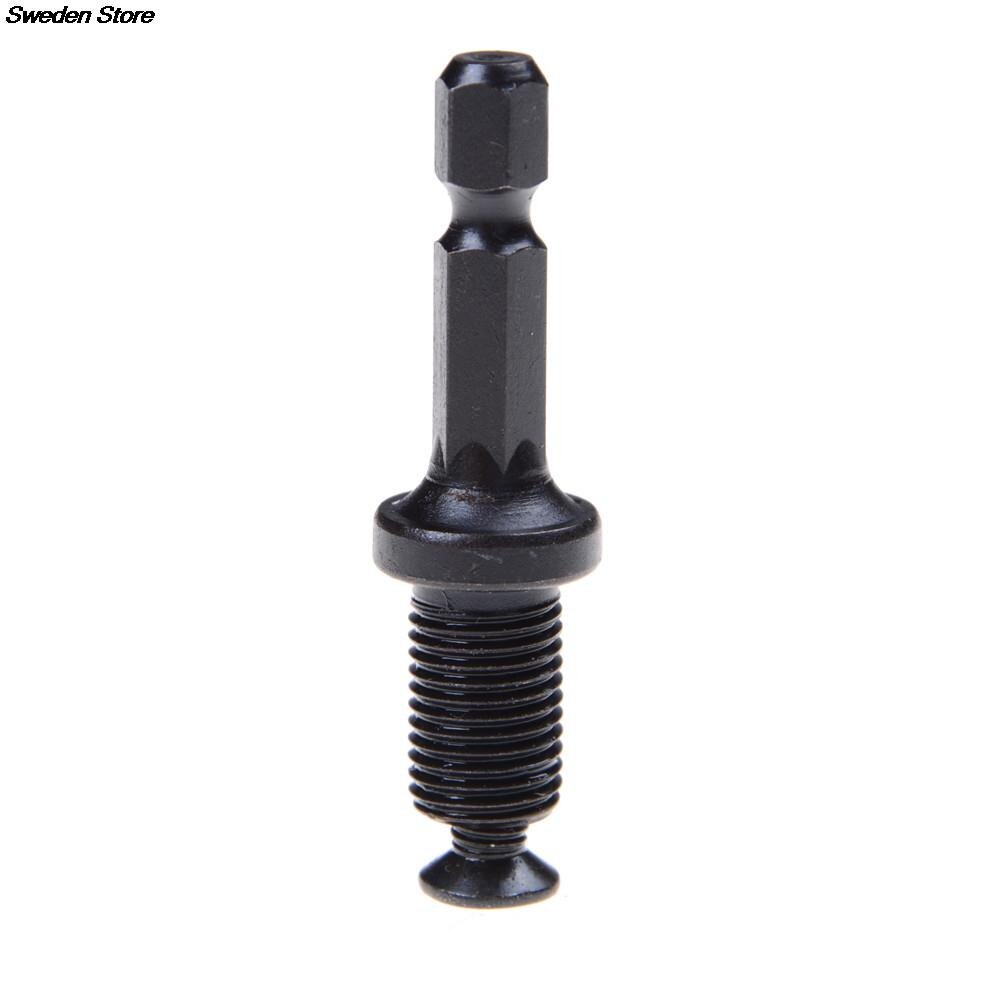 1PC 1/4 Steel Hex Shank Adapter to 3/8"-24UNF Male Thread Screw for Drill Bit Chuck