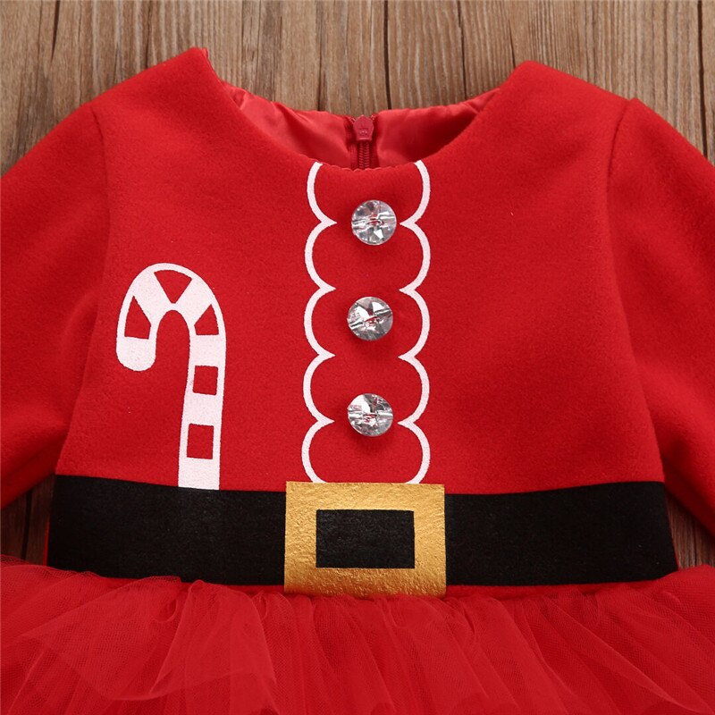 Disfraces navideños para bebés, vestidos de Papá Noel, tutú de tul para , ropa de Navidad para niñas