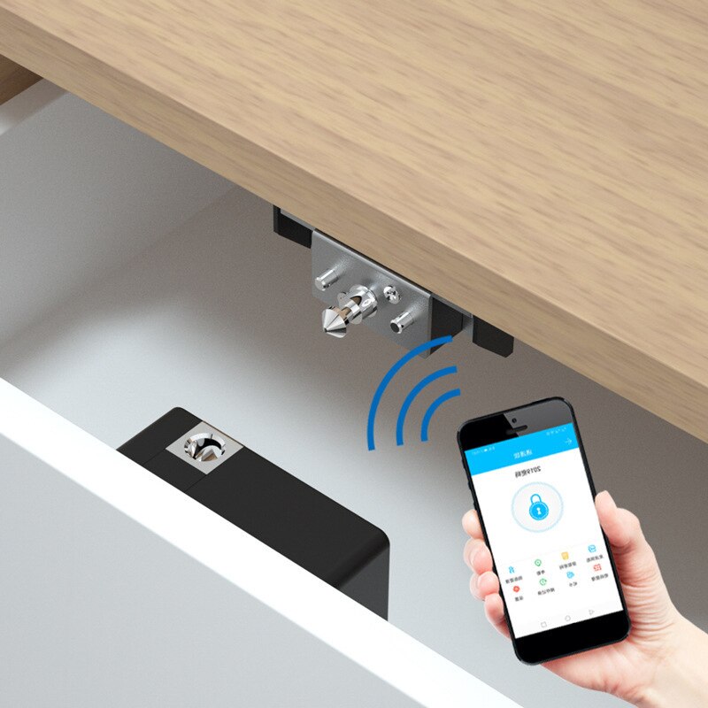 Smart Cabinet Locks ID Card /TT LOCK APP Unlock Electronic Drawer Lock Stainless Steel Latch For 30mm Slidding Door Locker