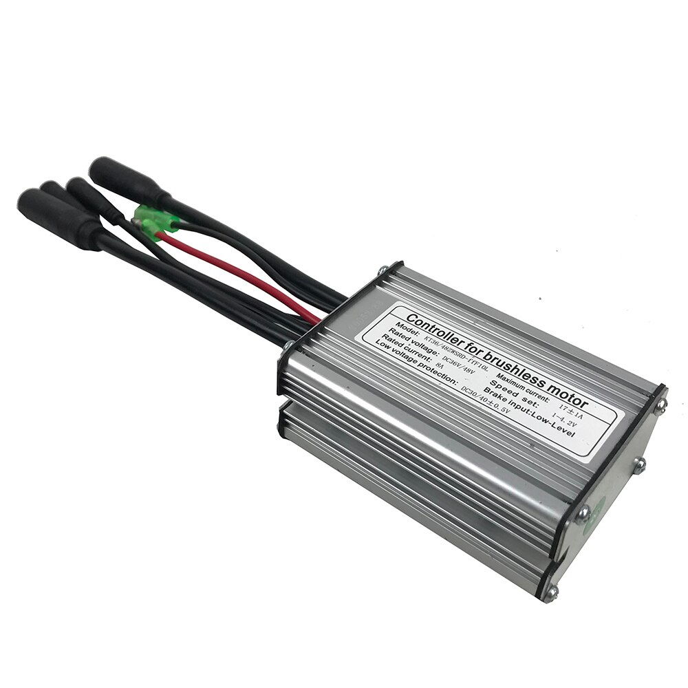 RICETOO-mando para bicicleta eléctrica, controlador de 36V/48V, Squarewave 15A/17A/22A para Ebike, Motor de 250W/350W/500W con enchufe de luz